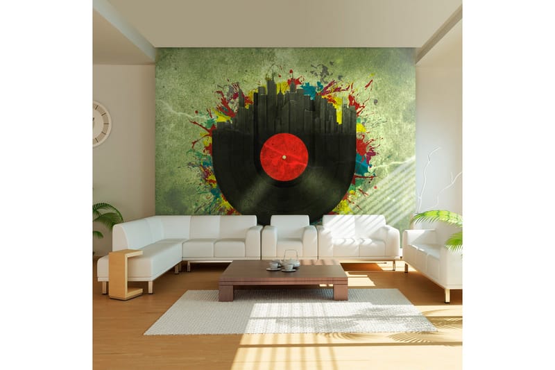 Fototapet Colorful Melodies Of The City 200x154 - Artgeist sp. z o. o. - Boligtilbehør - Vægdekoration - Tapeter - Fototapeter