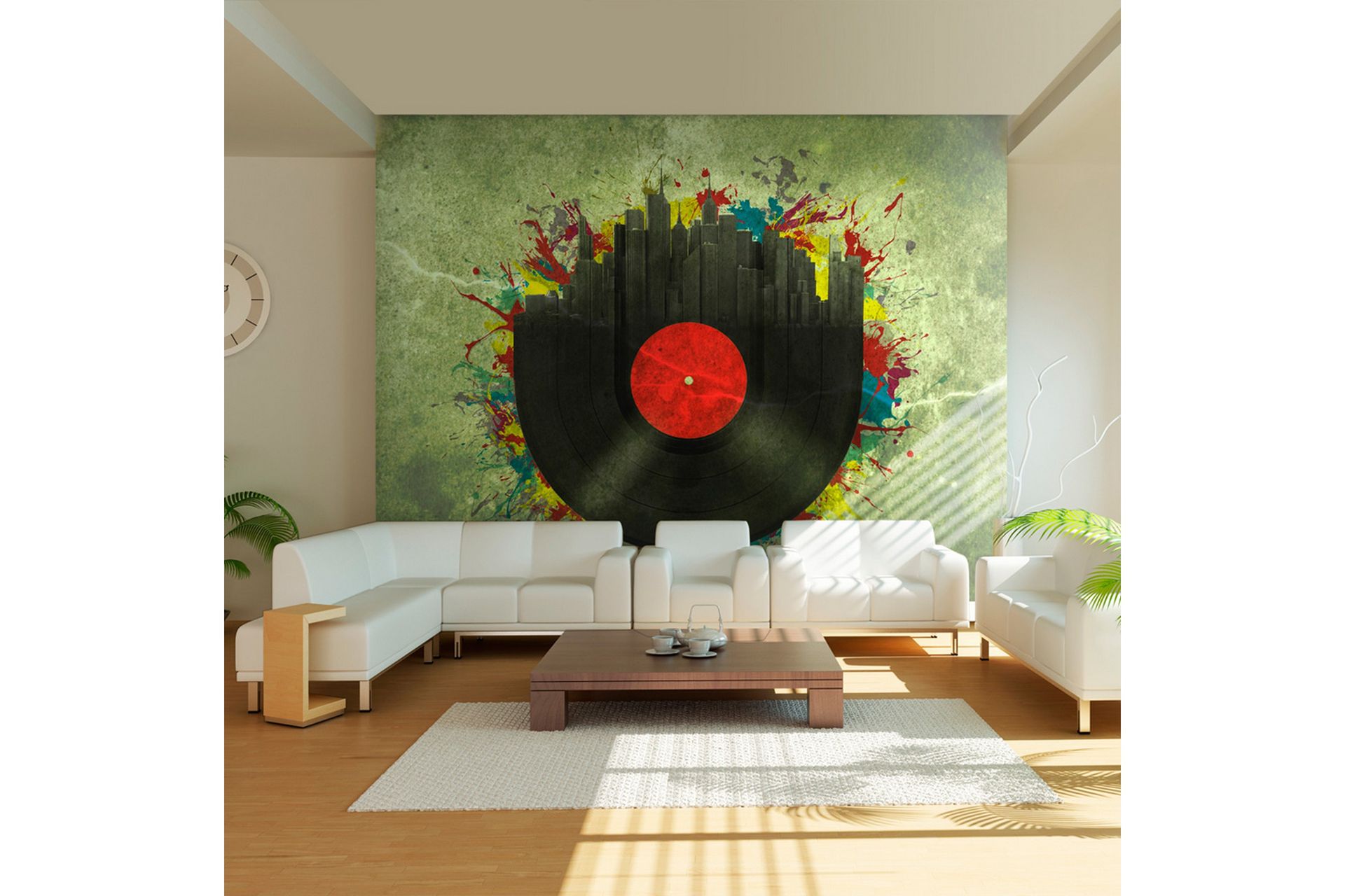 Fototapet Colorful Melodies Of The City 250x193 - Artgeist sp. z o. o. - Boligtilbehør - Vægdekoration - Tapeter - Fototapeter