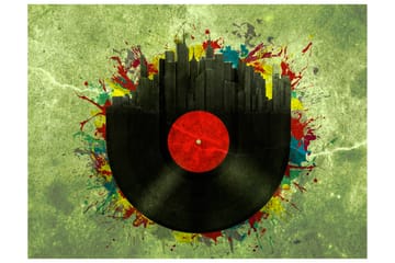 Fototapet Colorful Melodies Of The City 250x193 - Artgeist sp. z o. o. - Boligtilbehør - Vægdekoration - Tapeter - Fototapeter