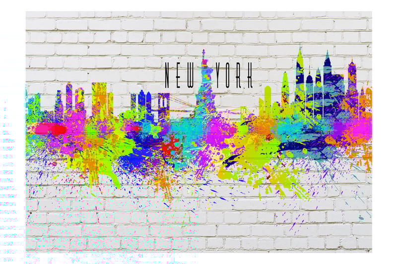 Fototapet Colors of New York 200x140 - Artgeist sp. z o. o. - Boligtilbehør - Vægdekoration - Tapeter - Fototapeter