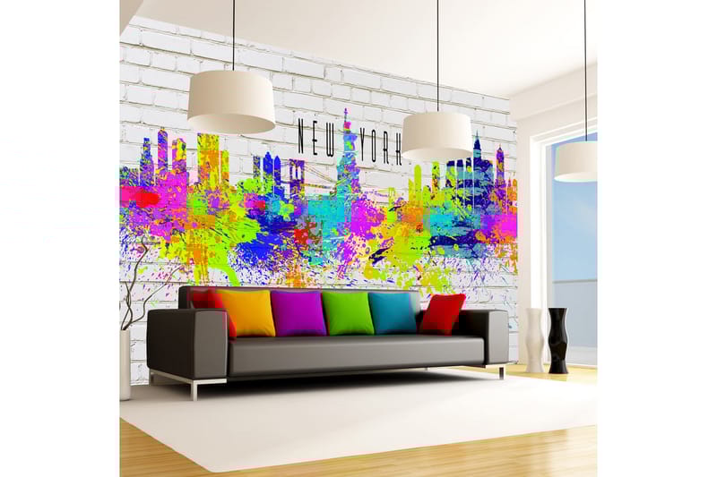Fototapet Colors of New York 200x140 - Artgeist sp. z o. o. - Boligtilbehør - Vægdekoration - Tapeter - Fototapeter