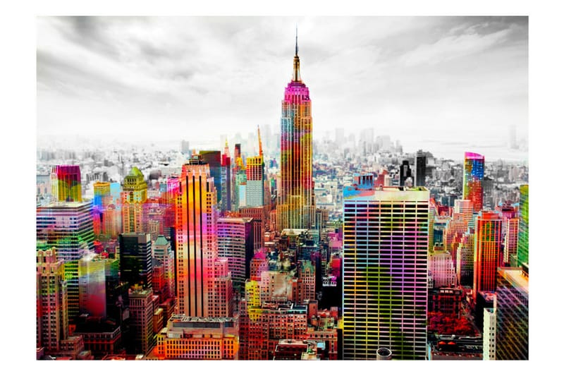 Fototapet Colors Of New York City II 300x210 - Artgeist sp. z o. o. - Boligtilbehør - Vægdekoration - Tapeter - Fototapeter