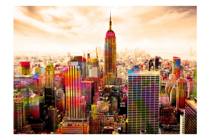 Fototapet Colors Of New York City III 300x210 - Artgeist sp. z o. o. - Boligtilbehør - Vægdekoration - Tapeter - Fototapeter