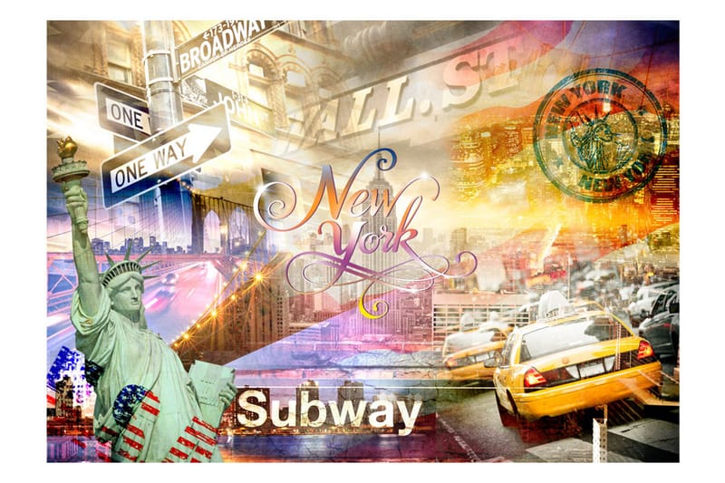 Fototapet Colorsof NYC 350x245 - Artgeist sp. z o. o. - Boligtilbehør - Vægdekoration - Tapeter - Fototapeter