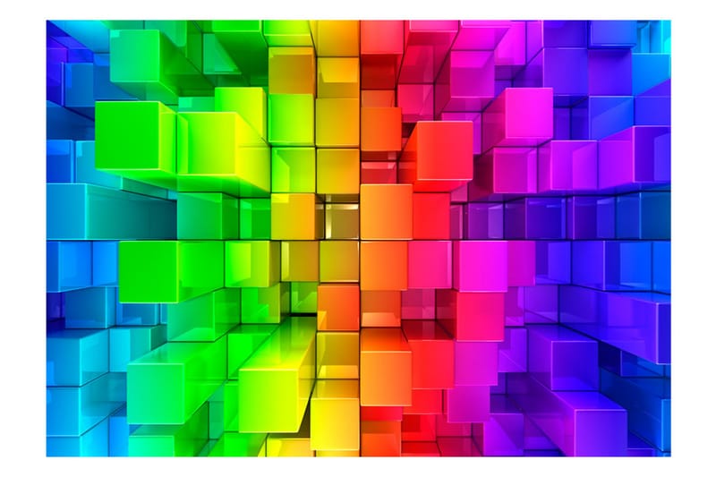 Fototapet Colour Jigsaw 200x140 - Artgeist sp. z o. o. - Boligtilbehør - Vægdekoration - Tapeter - Fototapeter