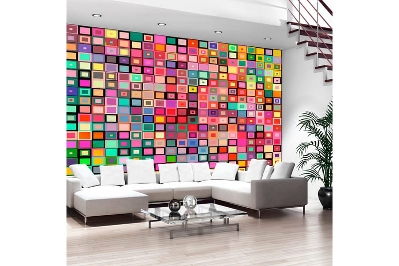 Fototapet Colourful Boxes 200x140 - Artgeist sp. z o. o. - Boligtilbehør - Vægdekoration - Tapeter - Fototapeter