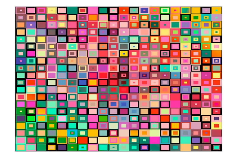 Fototapet Colourful Boxes 400x280 - Artgeist sp. z o. o. - Boligtilbehør - Vægdekoration - Tapeter - Fototapeter