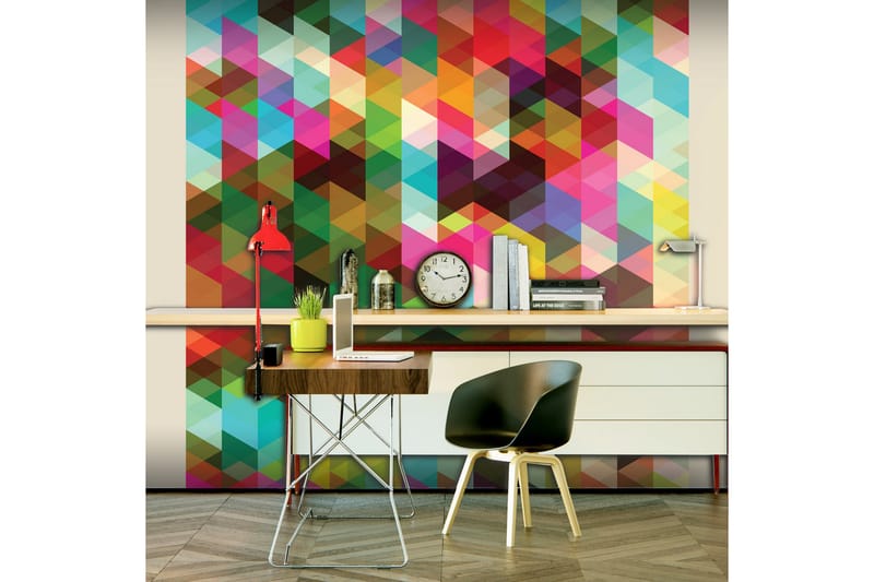 Fototapet Colourful Geometry 300x231 - Artgeist sp. z o. o. - Boligtilbehør - Vægdekoration - Tapeter - Fototapeter