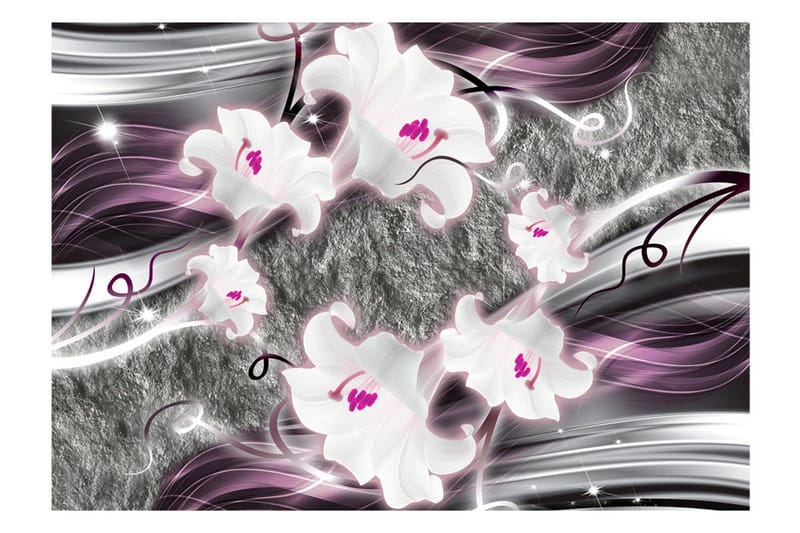Fototapet Dance Of Charmed Lilies 350x245 - Artgeist sp. z o. o. - Boligtilbehør - Vægdekoration - Tapeter - Fototapeter