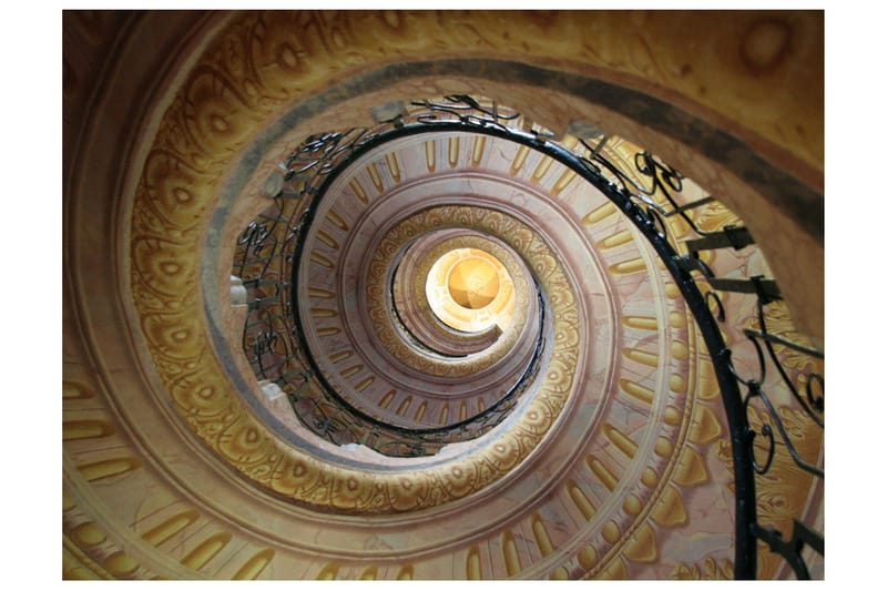 Fototapet Decorative Spiral Stairs 200x154 - Artgeist sp. z o. o. - Boligtilbehør - Vægdekoration - Tapeter - Fototapeter
