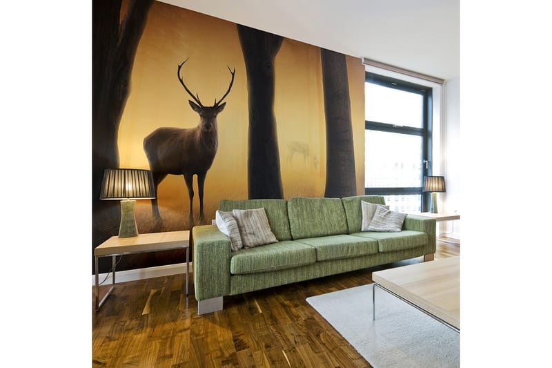 Fototapet Deer In His Natural Habitat 200x154 - Artgeist sp. z o. o. - Boligtilbehør - Vægdekoration - Tapeter - Fototapeter