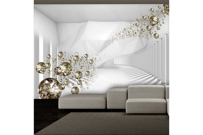 Fototapet Diamond Corridor Grey 250x175 - Artgeist sp. z o. o. - Boligtilbehør - Vægdekoration - Tapeter - Fototapeter