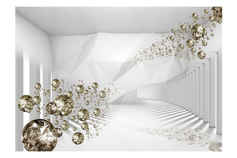 Fototapet Diamond Corridor Grey 250x175 - Artgeist sp. z o. o. - Boligtilbehør - Vægdekoration - Tapeter - Fototapeter