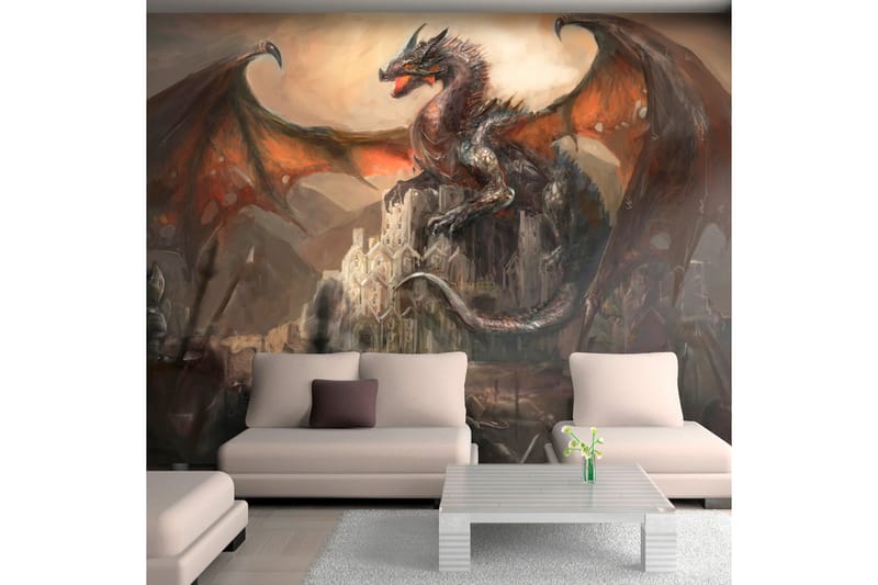 Fototapet Dragon Castle 300x210 - Artgeist sp. z o. o. - Boligtilbehør - Vægdekoration - Tapeter - Fototapeter