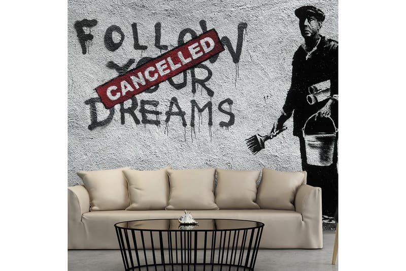 Fototapet Dreams Cancelled Banksy 100x70 - Artgeist sp. z o. o. - Boligtilbehør - Vægdekoration - Tapeter - Fototapeter