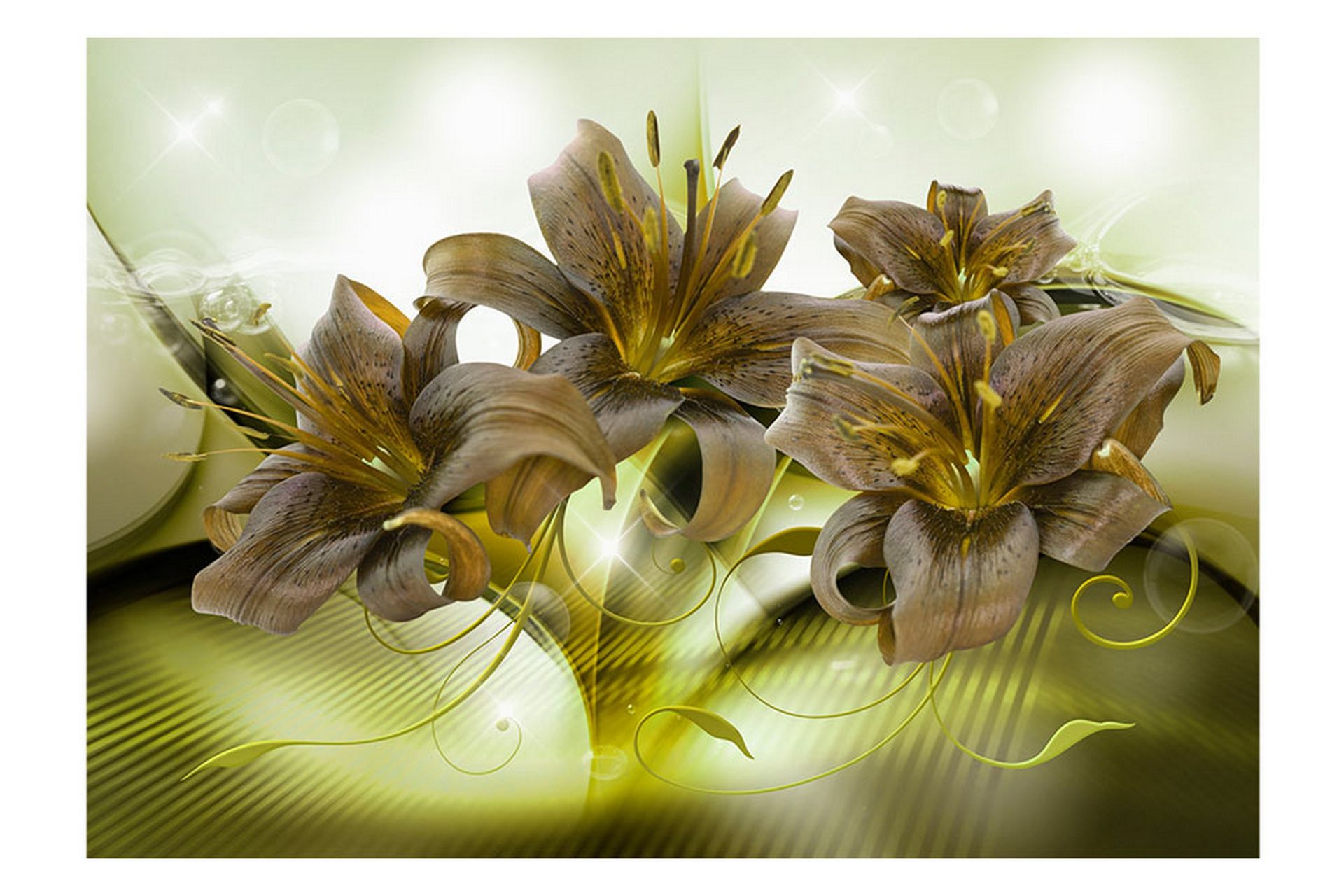 Fototapet Ecstatic Green 300x210 - Artgeist sp. z o. o. - Boligtilbehør - Vægdekoration - Tapeter - Fototapeter