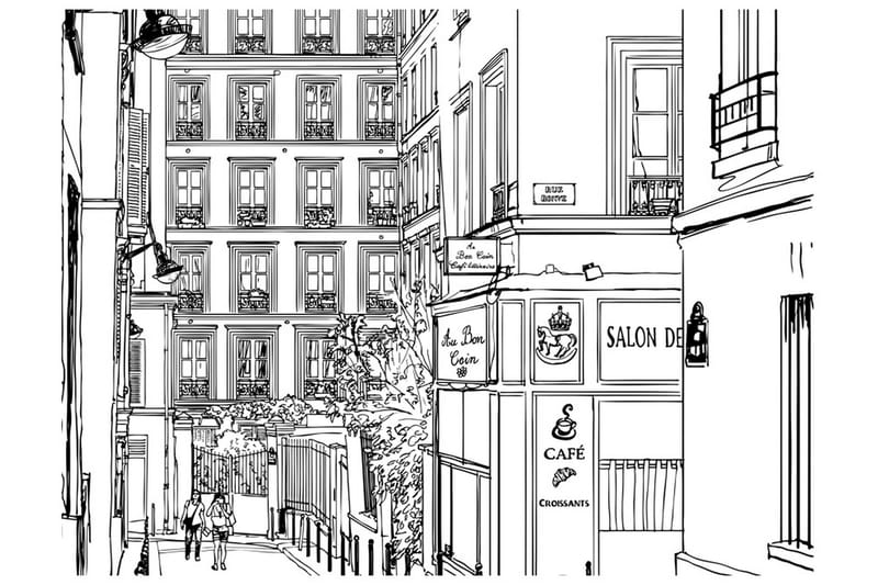 Fototapet En Gåtur Gennem Paris Gader 350x270, Artgeist sp. z o. o.