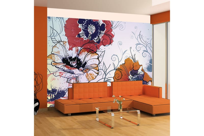 Fototapet Et Delikat Blomstermotiv 250x193 - Artgeist sp. z o. o. - Boligtilbehør - Vægdekoration - Tapeter - Fototapeter