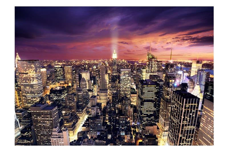 Fototapet Evening In New York City 400x280 - Artgeist sp. z o. o. - Boligtilbehør - Vægdekoration - Tapeter - Fototapeter