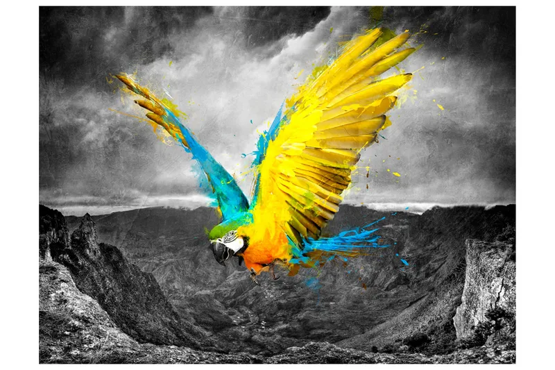 Fototapet Exotic Parrot 300x231 - Artgeist sp. z o. o. - Boligtilbehør - Vægdekoration - Tapeter - Fototapeter