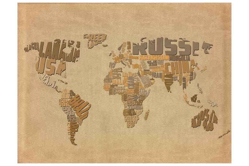Fototapet Explorers Map Of The World 250x193 - Artgeist sp. z o. o. - Boligtilbehør - Vægdekoration - Tapeter - Fototapeter