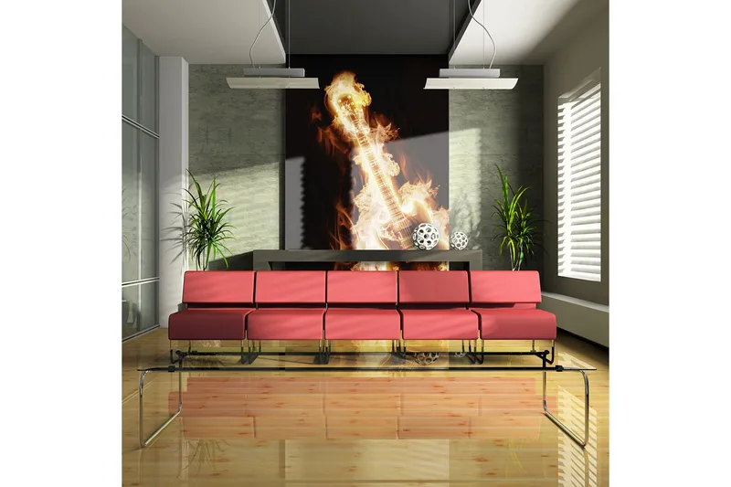 Fototapet Flammende Guitar 350x270, Artgeist sp. z o. o.