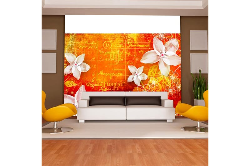 Fototapet Floral Notes II 150x105 - Artgeist sp. z o. o. - Boligtilbehør - Vægdekoration - Tapeter - Fototapeter