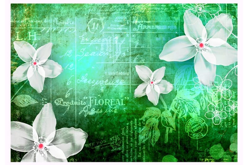 Fototapet Floral Notes III 100x70 - Artgeist sp. z o. o. - Boligtilbehør - Vægdekoration - Tapeter - Fototapeter