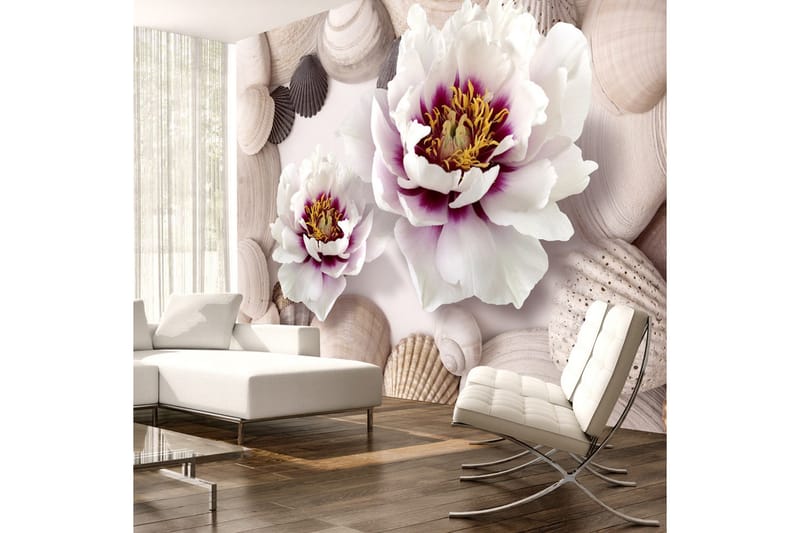 Fototapet Flowers And Shells 250x175, Artgeist sp. z o. o.