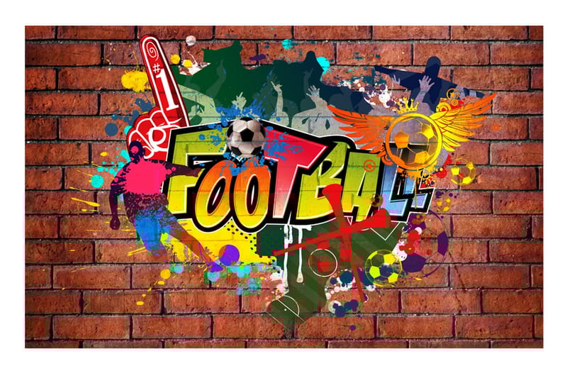 Fototapet Football Fans! 200x140 - Artgeist sp. z o. o. - Boligtilbehør - Vægdekoration - Tapeter - Fototapeter