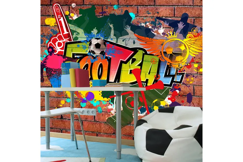 Fototapet Football Fans! 400x280 - Artgeist sp. z o. o. - Boligtilbehør - Vægdekoration - Tapeter - Fototapeter