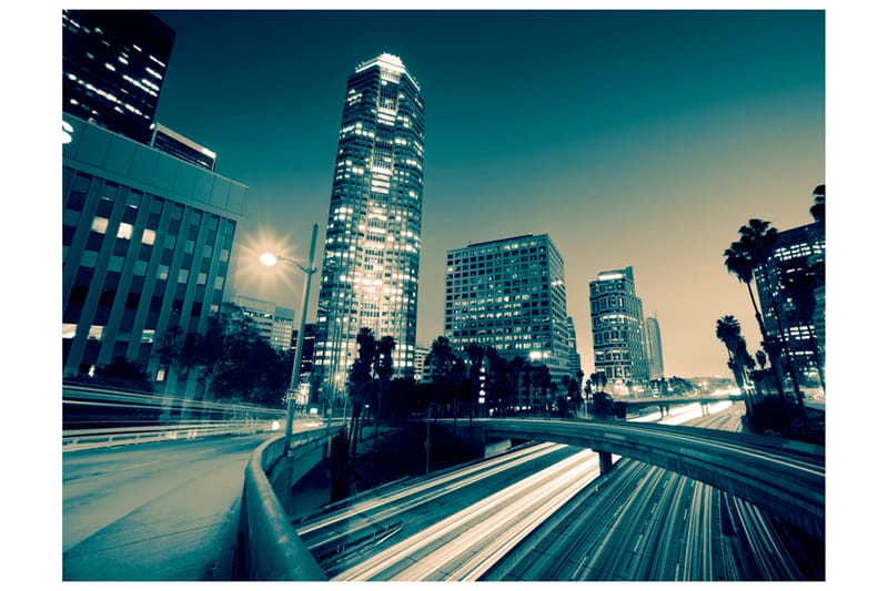 Fototapet Gaderna Los Angeles 350x270 - Artgeist sp. z o. o. - Boligtilbehør - Vægdekoration - Tapeter - Fototapeter