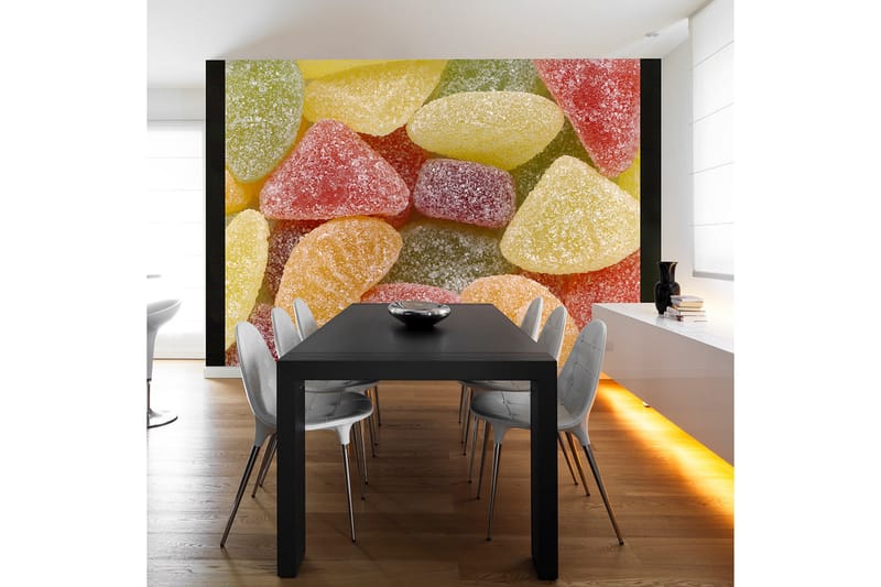 Fototapet Gode Frugt-Og Bærgeléer 250x193 - Artgeist sp. z o. o. - Boligtilbehør - Vægdekoration - Tapeter - Fototapeter
