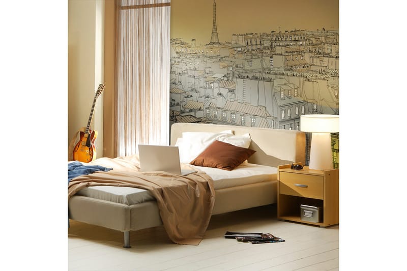 Fototapet Godnat Paris! 350x270 - Artgeist sp. z o. o. - Boligtilbehør - Vægdekoration - Tapeter - Fototapeter