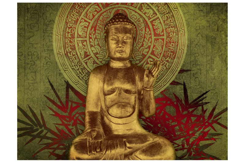 Fototapet Golden Buddha 200x154 - Artgeist sp. z o. o. - Fototapeter