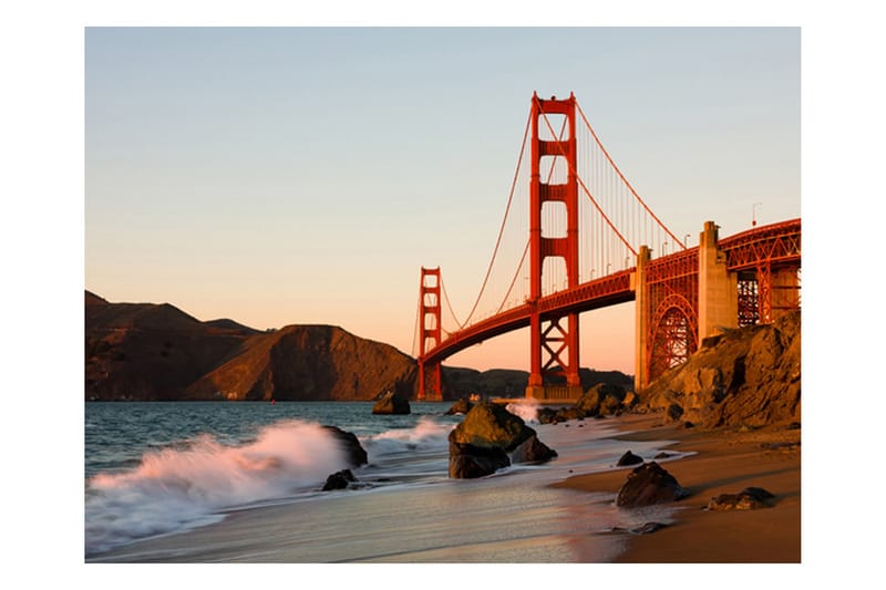 Fototapet Golden Gate Bridge Sunset San Francisco 200x154 - Artgeist sp. z o. o. - Fototapeter