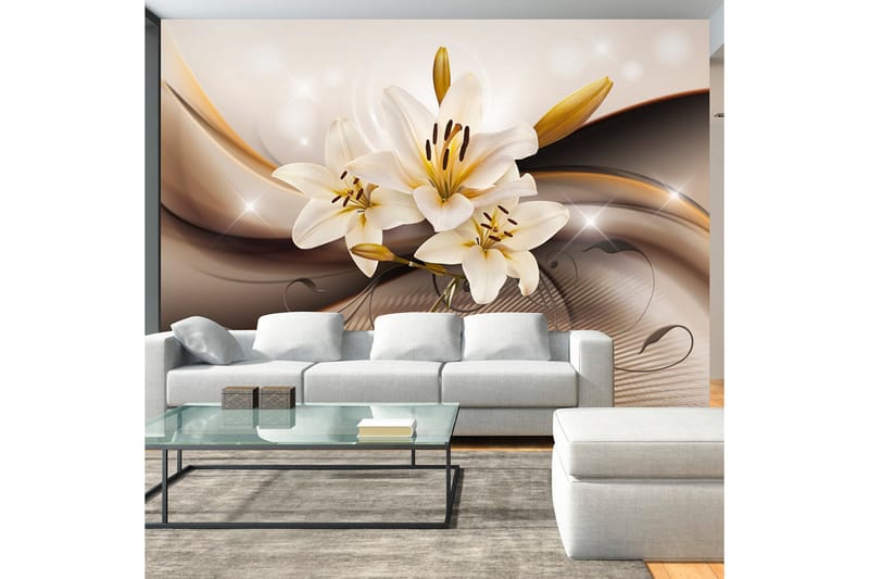 Fototapet Golden Lily 100x70 - Artgeist sp. z o. o. - Fototapeter