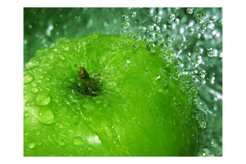Fototapet Grønt Æble 400x309 - Artgeist sp. z o. o. - Boligtilbehør - Vægdekoration - Tapeter - Fototapeter