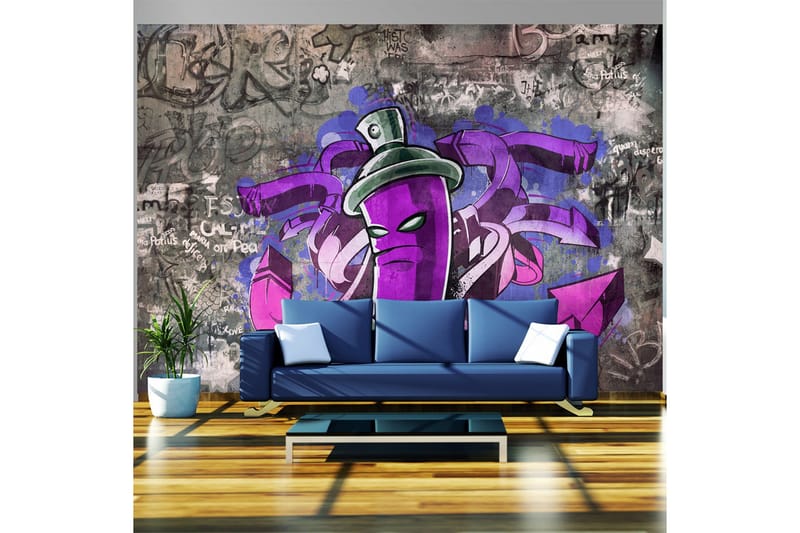 Fototapet Graffiti Spray Can 100x70 - Artgeist sp. z o. o. - Boligtilbehør - Vægdekoration - Tapeter - Fototapeter
