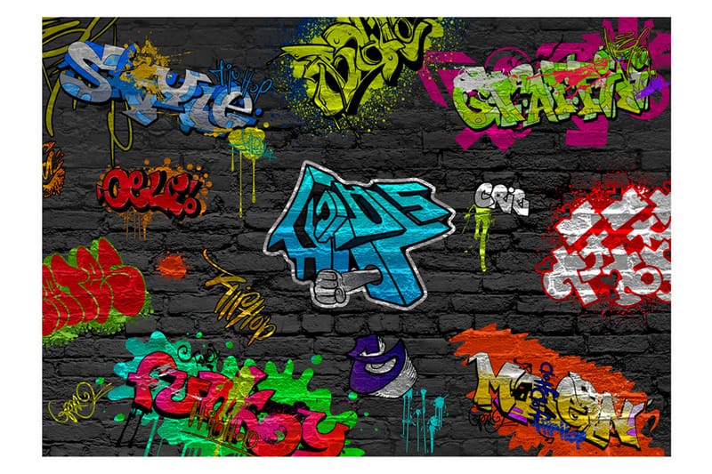 Fototapet Graffiti Wall 150x105 - Artgeist sp. z o. o. - Fototapeter