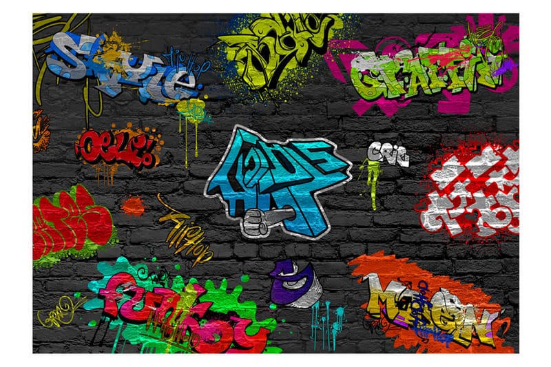 Fototapet Graffiti Wall 200x140 - Artgeist sp. z o. o. - Fototapeter