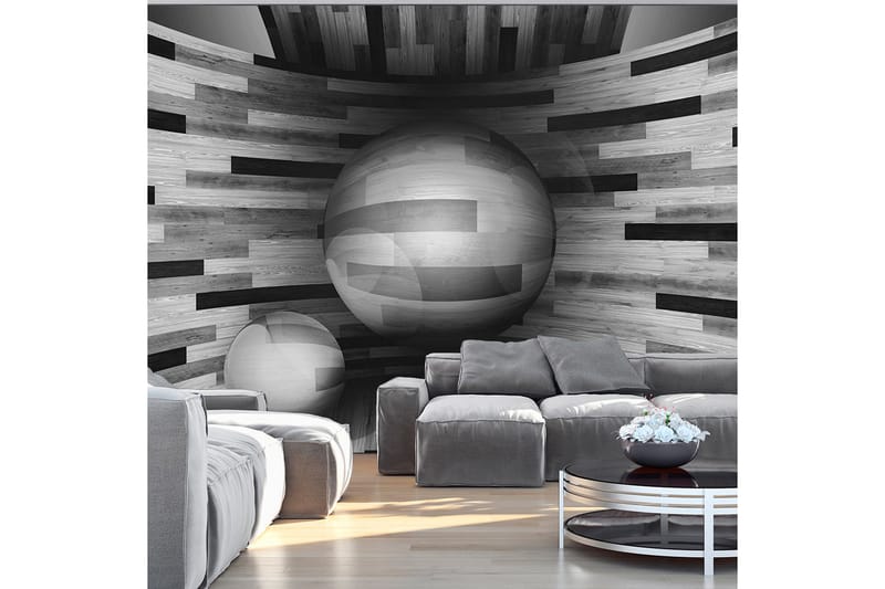 Fototapet Gray Sphere 350x245 - Artgeist sp. z o. o. - Boligtilbehør - Vægdekoration - Tapeter - Fototapeter