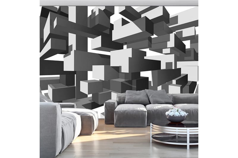 Fototapet Grey Notes 350x245, Artgeist sp. z o. o.