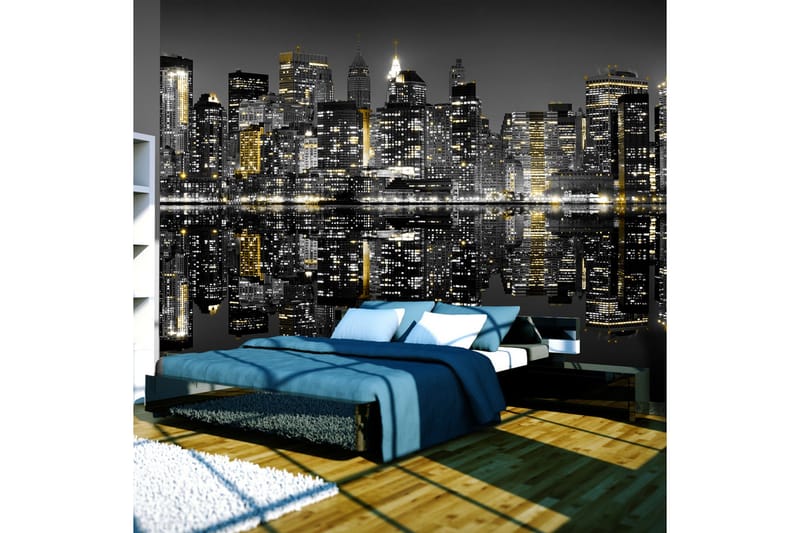 Fototapet Guld Og Silver NYC 350x270, Artgeist sp. z o. o.