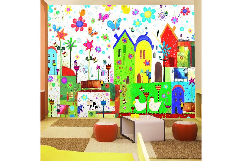 Fototapet Happy Farm 100x70 - Artgeist sp. z o. o. - Boligtilbehør - Vægdekoration - Tapeter - Fototapeter