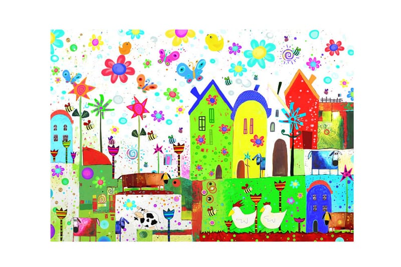 Fototapet Happy Farm 100x70 - Artgeist sp. z o. o. - Boligtilbehør - Vægdekoration - Tapeter - Fototapeter