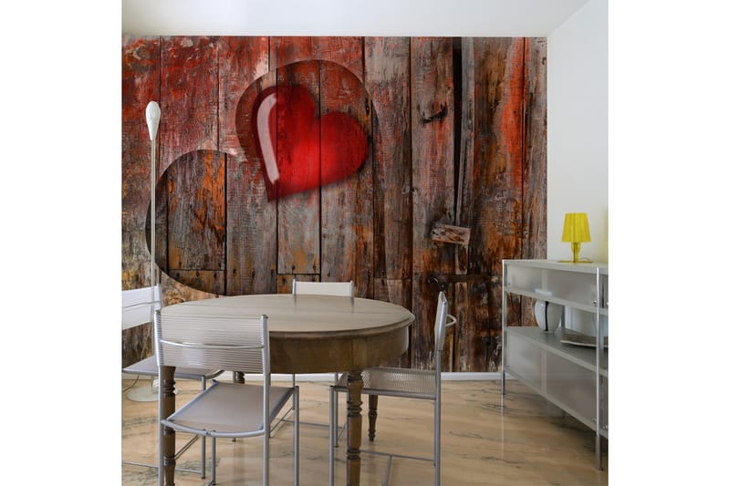 Fototapet Hjerte På Træ Baggrund 350x270, Artgeist sp. z o. o.