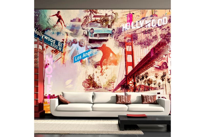 Fototapet Hollywood Miami Los Angeles 100x70 - Artgeist sp. z o. o. - Boligtilbehør - Vægdekoration - Tapeter - Fototapeter
