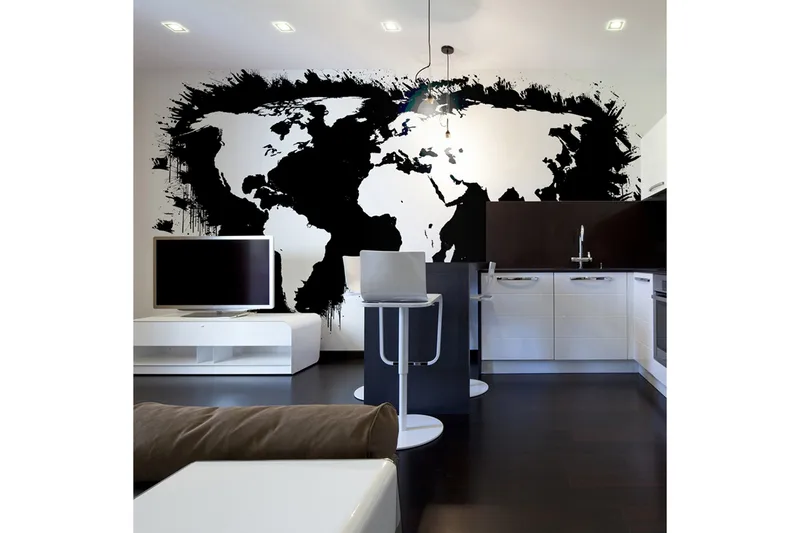 Fototapet Hvide Kontinenter Sort Hav 450x270, Artgeist sp. z o. o.