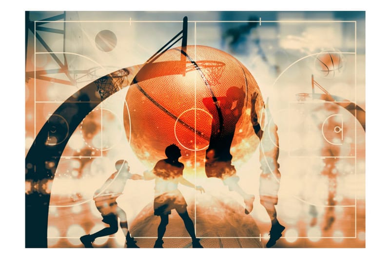 Fototapet I Love Basketball! 100x70 - Artgeist sp. z o. o. - Boligtilbehør - Vægdekoration - Tapeter - Fototapeter